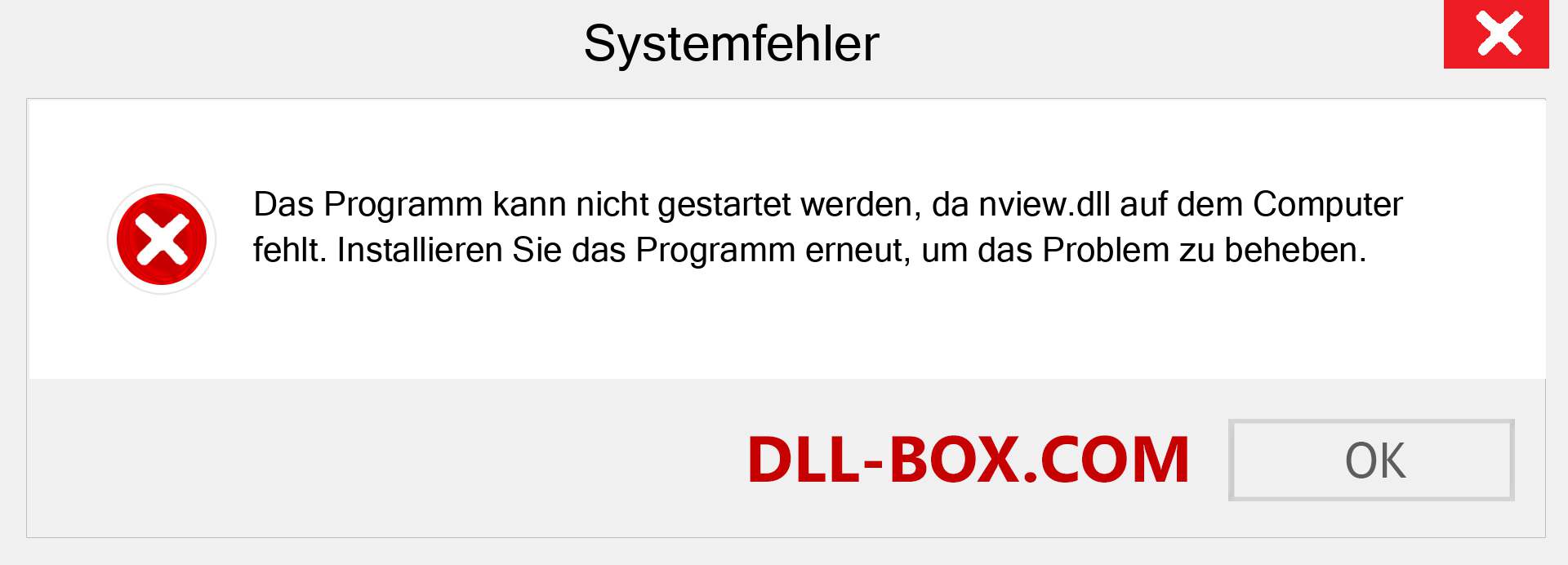 nview.dll-Datei fehlt?. Download für Windows 7, 8, 10 - Fix nview dll Missing Error unter Windows, Fotos, Bildern